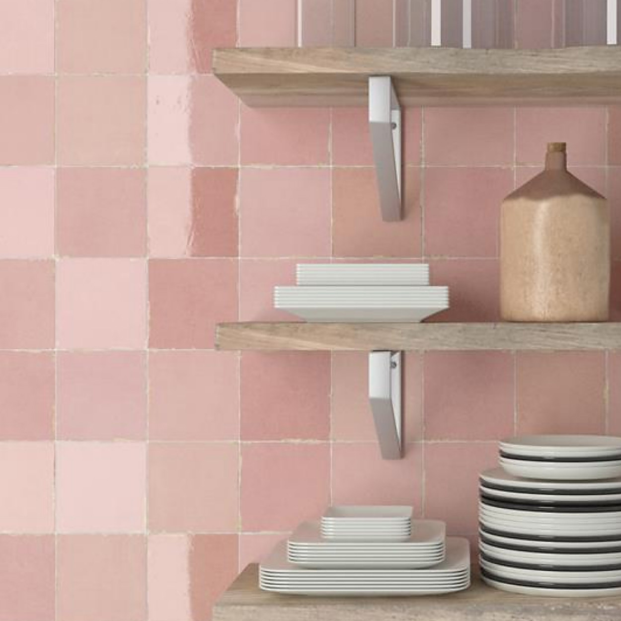 Wandtegel Dutch 13x13cm Vierkant Glossy Pink